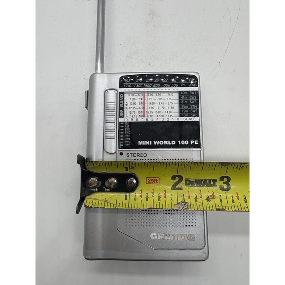 Grundig Mini World 100 PE Silver AM/FM Stereo Short Wave 1-6 Band Portable Radio - Picture 7 of 7